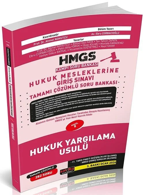 Savaş 2026 HMGS Kampı Hukuk Yargılama Usulü Soru Bankası Çözümlü 3. Baskı - Ebru Çorbacıoğlu Savaş Yayınları