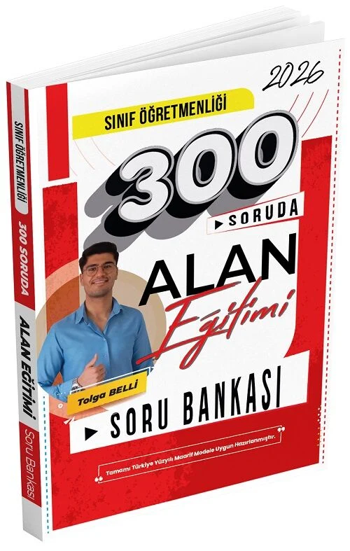 Dizgi Kitap 2026 ÖABT Sınıf Öğretmenliği 300 Soruda Alan Eğitimi Soru Bankası - Tolga Belli Dizgi Kitap Yayınları