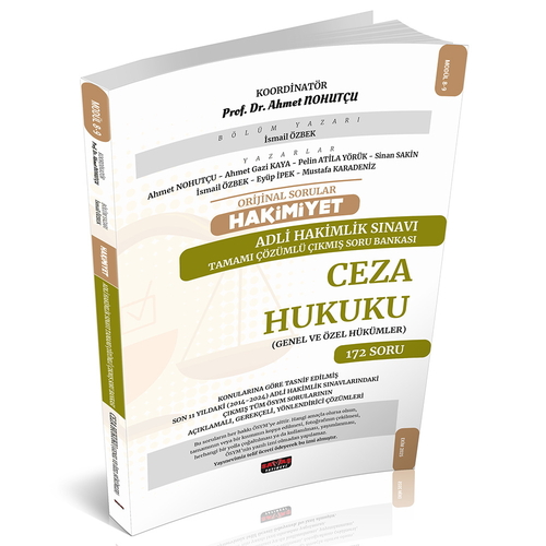 Savaş 2025 HAKİMİYET Adli Hakimlik Ceza Hukuku Çıkmış Soru Bankası Çözümlü - Ahmet Nohutçu Savaş Yayınları
