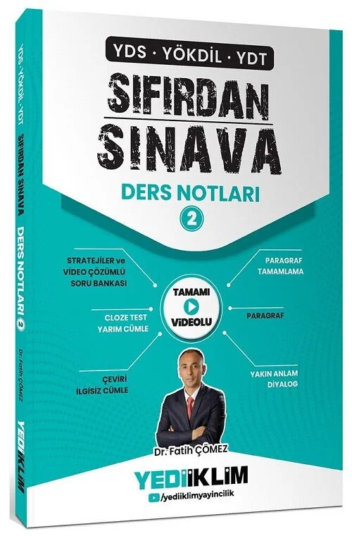 Yediiklim YDS YÖKDİL YDT Sıfırdan Sınava Ders Notları 2. Kitap - Fatih Çömez Yediiklim Yayınları