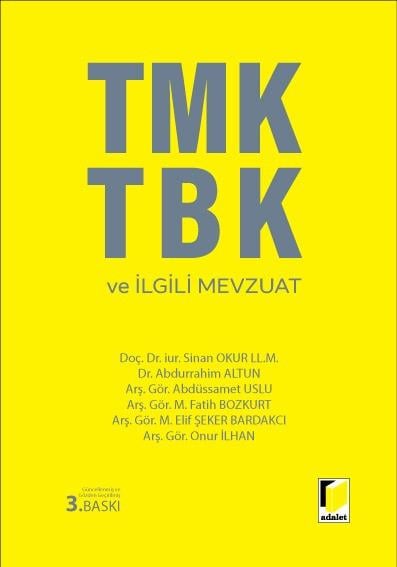 Adalet Yayınevi TMK TBK ve İlgili Mevzuat (Sinan Okur)