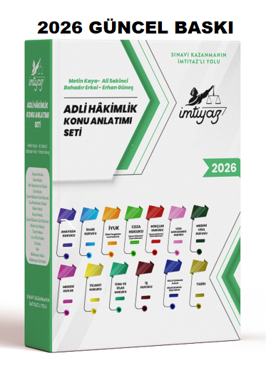 İmtiyaz Yayıncılık İMTİYAZ Adli Hakimlik Ders Notları Seti 2026