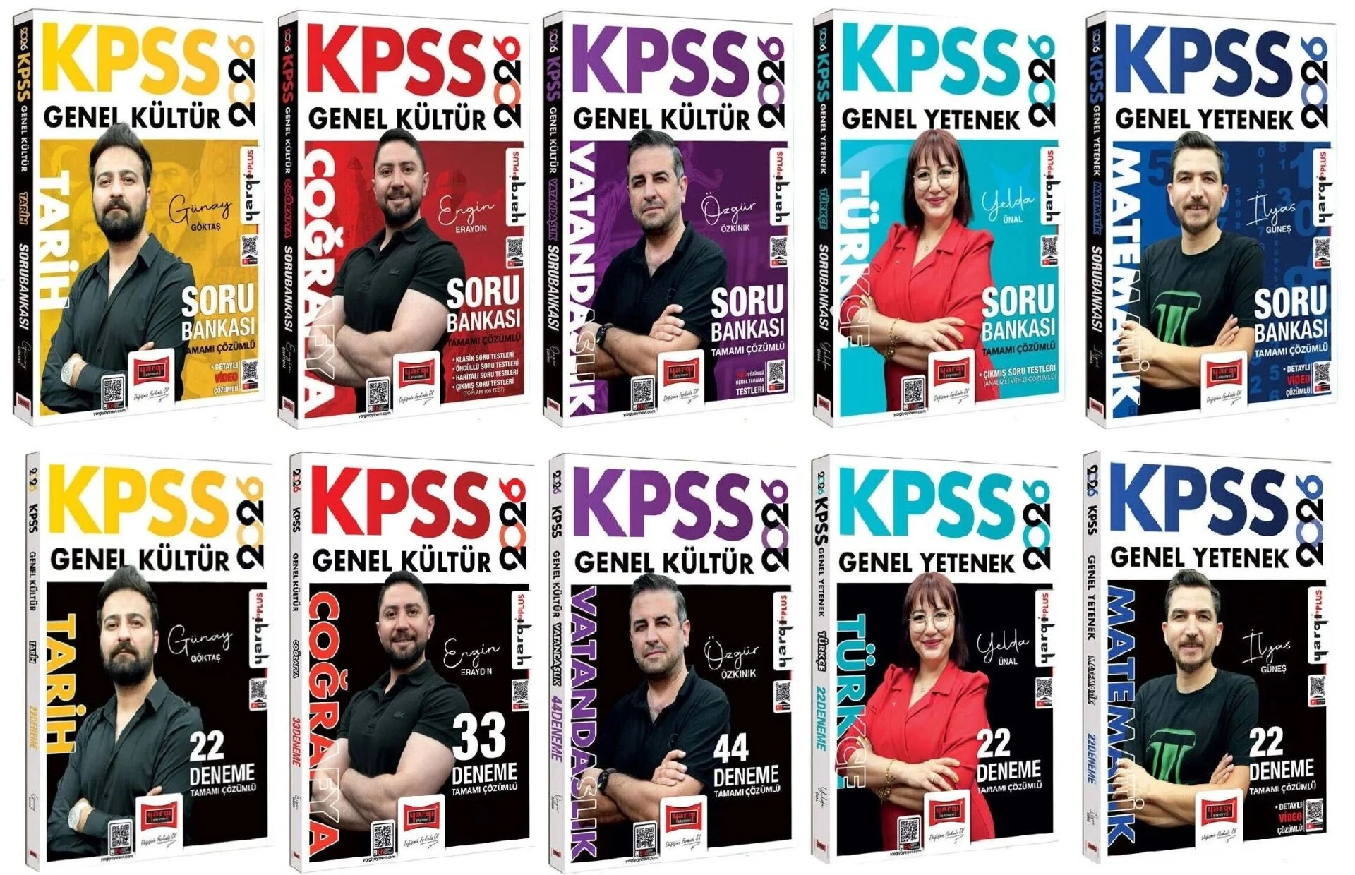 Yargı 2026 KPSS Genel Yetenek Genel Kültür Soru Bankası + 143 Deneme 10 lu Set Yargı Yayınları