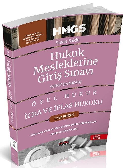 Savaş HMGS İcra ve İflas Hukuku Soru Bankası Savaş Yayınları Şubat 2025