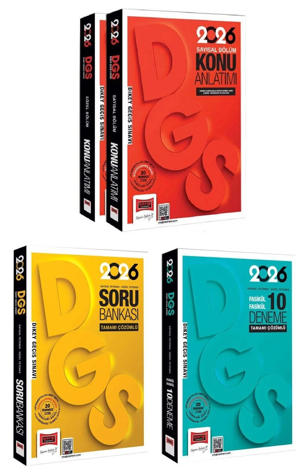 Yargı 2026 DGS Konu Anlatımı + Soru Bankası + 10 Deneme 3 lü Set Yargı Yayınları