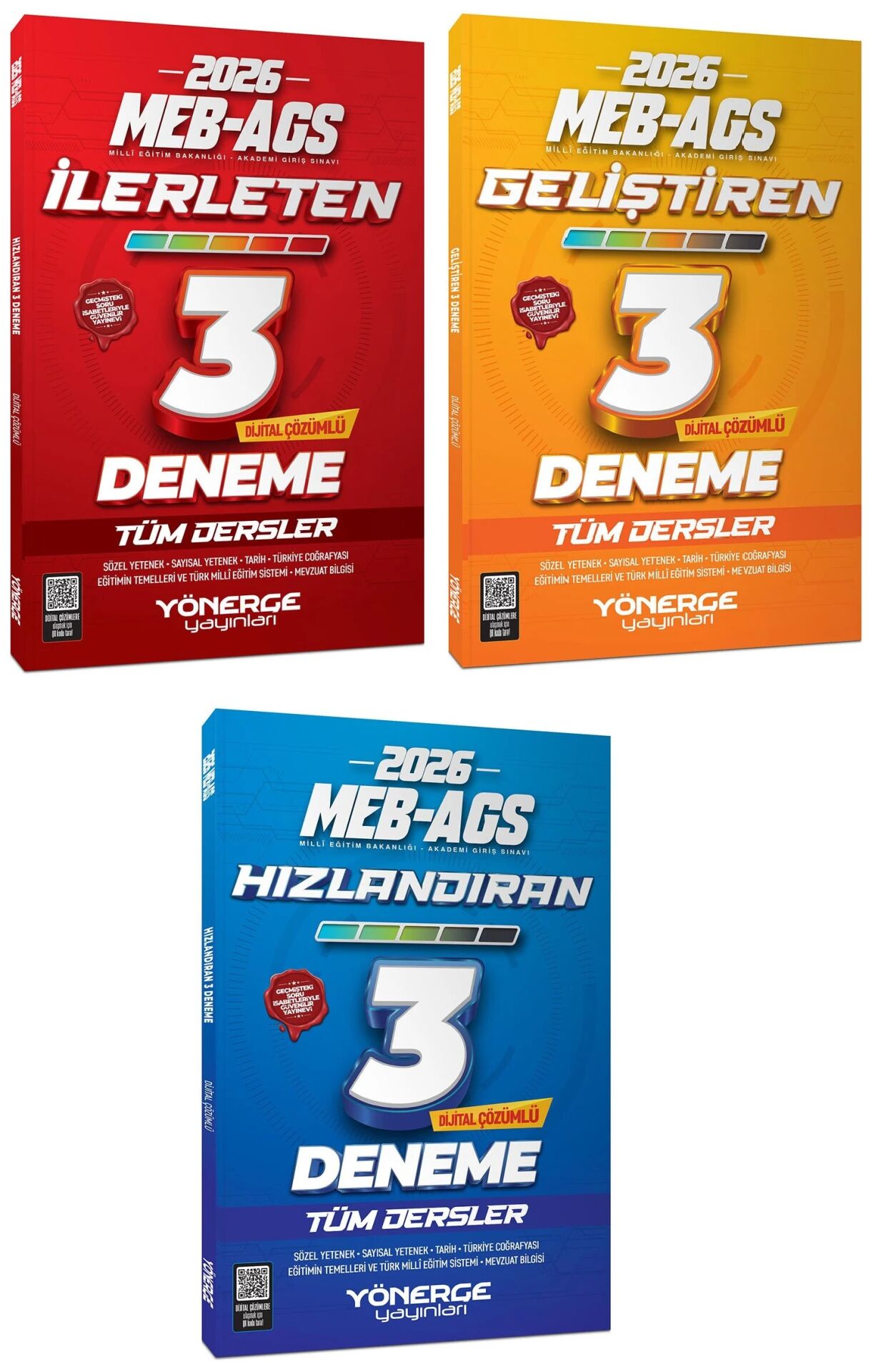 Yönerge 2026 KPSS Genel Yetenek Genel Kültür İlerleten + Geliştiren + Hızlandıran 9 Deneme 3 lü Set Yönerge Yayınları
