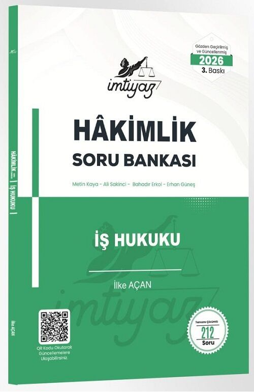 İMTİYAZ 2026 Hakimlik İş Hukuku Soru Bankası (İlke Açan) İmtiyaz Yayıncılık