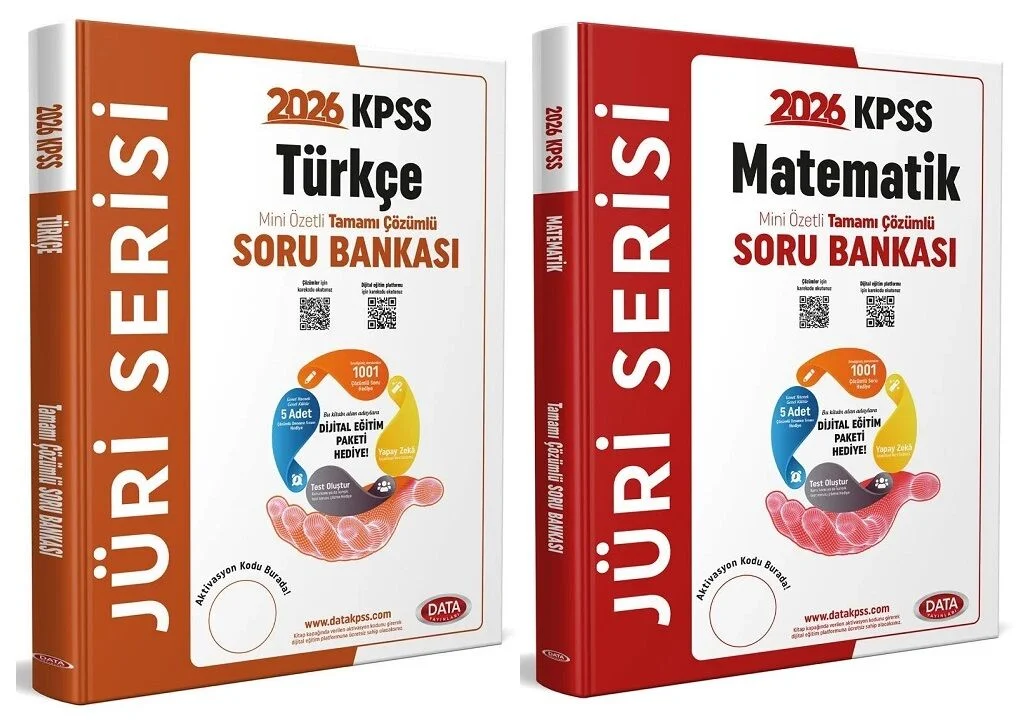 Data Yayınları 2026 KPSS Türkçe + Matematik Jüri Soru Bankası 2 li Set