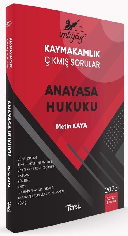 Temsil Yayınları 2025 İMTİYAZ Kaymakamlık Anayasa Hukuku Çıkmış Sorular Metin Kaya