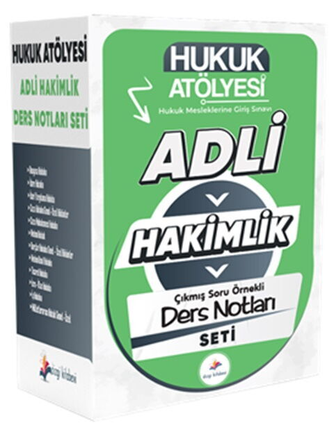 Dizgi Kitap 2026 Hukuk Atölyesi Adli Hakimlik Çıkmış Soru Örnekli Ders Notları Seti