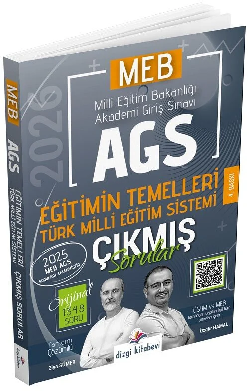 YENİ AGS - Dizgi Kitap 2026 MEB-AGS Eğitimin Temelleri ve Türk Milli Eğitim Sistemi Çıkmış Sorular Çözümlü - Ziya Sümer, Özgür Hamal Dizgi Kitap