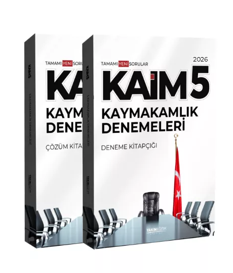 Yakın Eğitim KAİM Kaymakamlık 5 Deneme Tamamı Çözümlü 2026