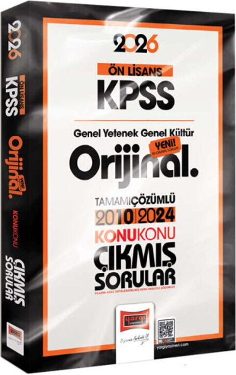 Yargı Yayınları 2026 KPSS Ön Lisans GK-GY Orijinal 2010-2024 Konu Konu Çıkmış Sorular