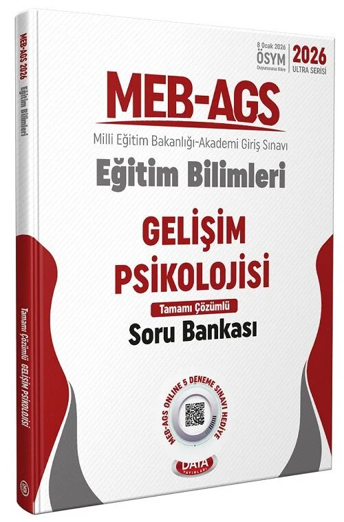 YENİ AGS - Data 2026 MEB-AGS Eğitim Bilimleri Gelişim Psikolojisi Soru Bankası Çözümlü Ultra Serisi Data Yayınları
