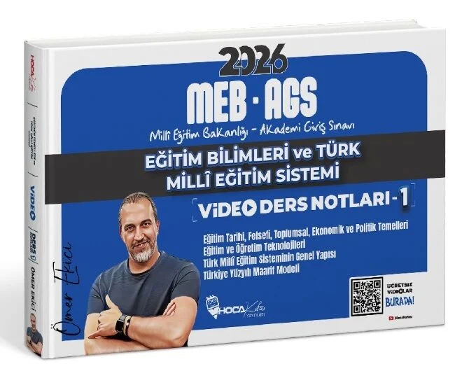 YENİ AGS - Hoca Kafası 2026 MEB-AGS Eğitim Bilimleri ve Türk Milli Eğitim Sistemi Video Ders Notları-1 - Ömer Ekici Hoca Kafası Yayınları