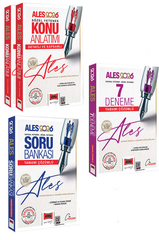 Yargı 2026 ALES VIP Konu + Soru Bankası + 7 Deneme 3 lü Set Yargı Yayınları