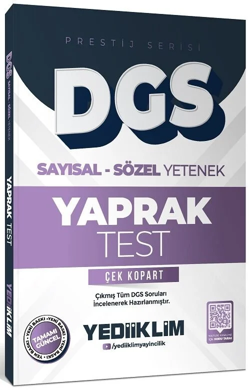 Yediiklim 2026 DGS Prestij Yaprak Test Çek Kopart Yediiklim Yayınları