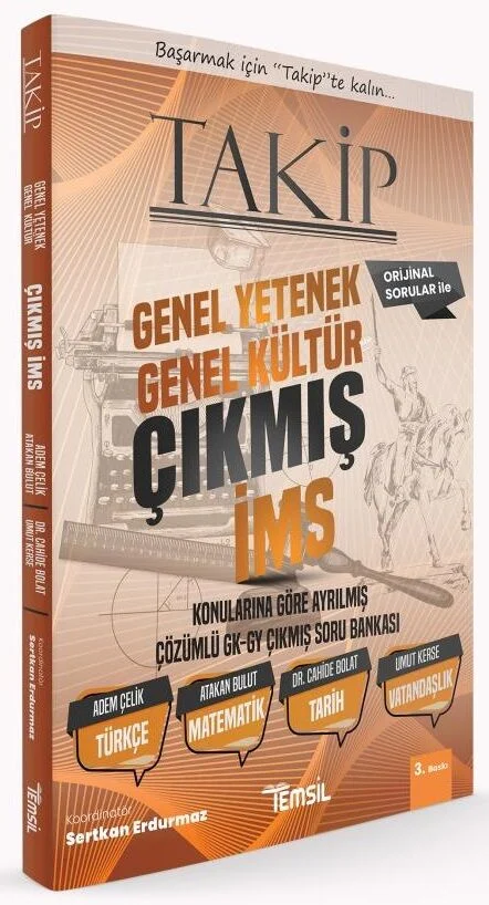 Temsil Yayınları TAKİP İcra Müdür ve Yardımcılığı Genel Yetenek Genel Kültür Konularına Göre Çıkmış Soru Bankası Çözümlü