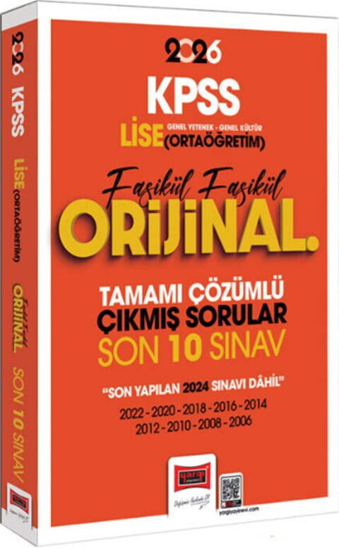 Yargı Yayınları 2026 KPSS Lise-Ortaöğretim GK-GY Fasikül Fasikül Orijinal Tamamı Çözümlü Çıkmış Son 10 Sınav