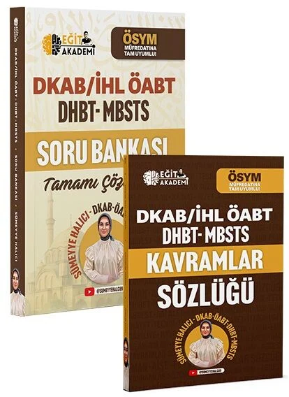 Eğit Akademi ÖABT MEB-AGS Din Kültürü ve Ahlak Bilgisi Soru Bankası ve Kavramlar Sözlüğü Çözümlü - Sümeyye Halıcı