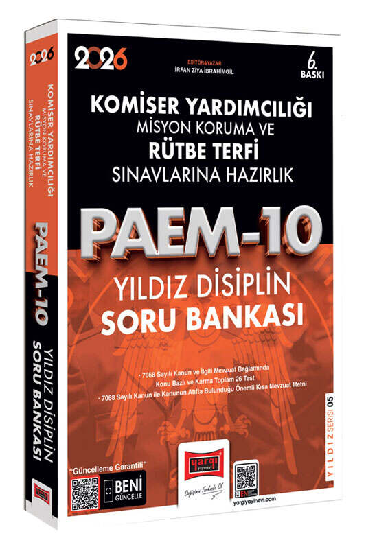 Yargı 2026 Komiser Yardımcılığı Misyon Koruma ve Rütbe Terfi PAEM-10 Disiplin Yıldız Soru Bankası Çözümlü Yargı Yayınları