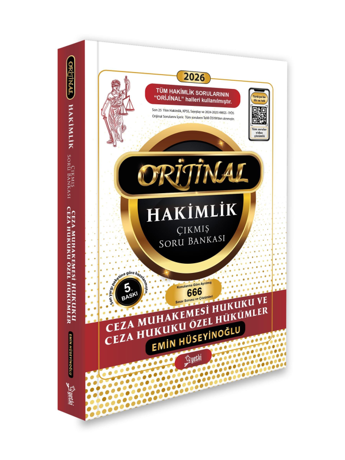 Yetki Yayınları 2026 Hakimlik Kaymakamlık KPSS İcra Müdürlüğü Ceza Muhakemesi Hukuku ve Ceza Hukuku Özel Hükümler ORJİNAL Çıkmış Soru Bankası (Emin Hüseyinoğlu)