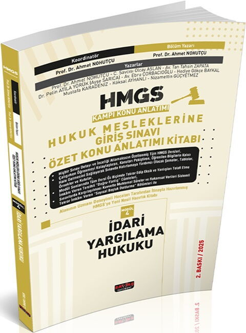 Savaş Yayınları 2025 HMGS Özet Konu Anlatımı İdari Yargılama Hukuku Ahmet Nohutçu Savaş Yayınevi