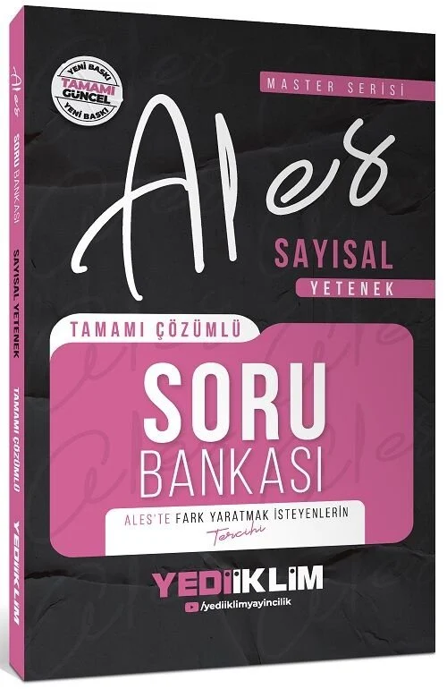 Yediiklim 2026 ALES MASTER Sayısal Yetenek Soru Bankası Çözümlü Yediiklim Yayınları