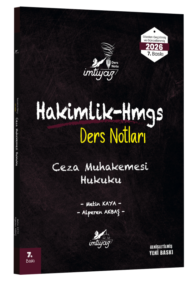 İMTİYAZ 2026 HMGS Hakimlik Ceza Muhakemesi Hukuku Ders Notları Metin Kaya, Alperen Akbaş