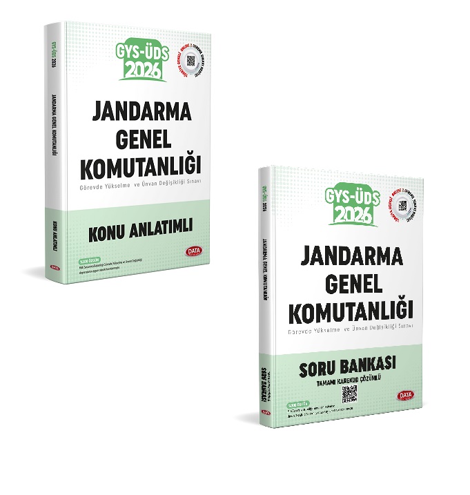 Data 2026 Jandarma Genel Komutanlığı Personeli 2026 GYS-ÜDS Konu Anlatımlı + Soru Bankası 2 li Set Data Yayınları