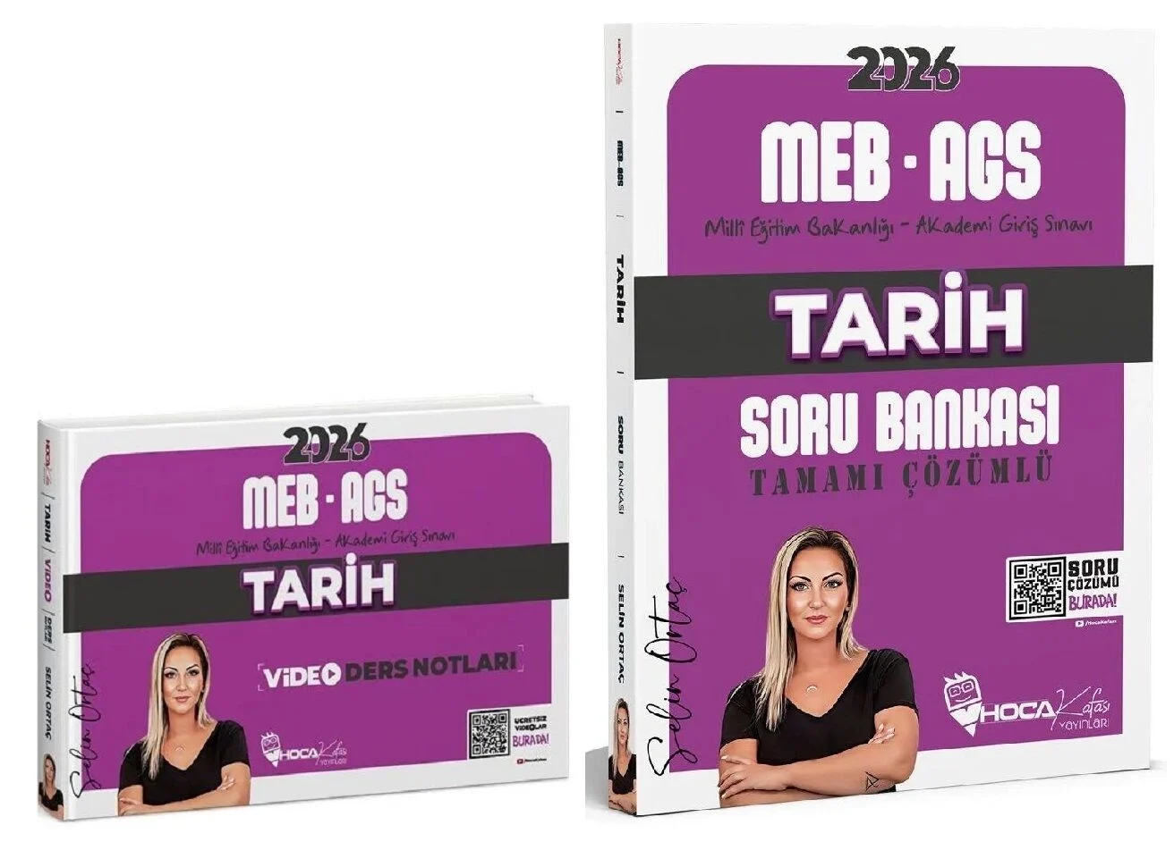 Hoca Kafası 2026 MEB-AGS Tarih Video Ders Notları + Soru Bankası 2 li Set - Selin Ortaç Hoca Kafası Yayınları