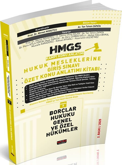 Savaş Yayınları 2025 HMGS Özet Konu Anlatımı Borçlar Hukuku Tan Tahsin Zapata Savaş Yayınevi