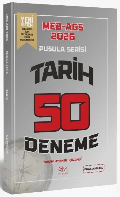 CBA Yayınları 2026 MEB-AGS Tarihin Pusulası 50 Deneme Çözümlü - İsmail Adıgüzel CBA Yayınları