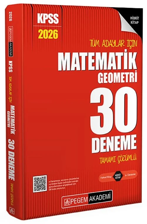 Pegem 2026 KPSS Matematik 30 Deneme Çözümlü Pegem Akademi Yayınları