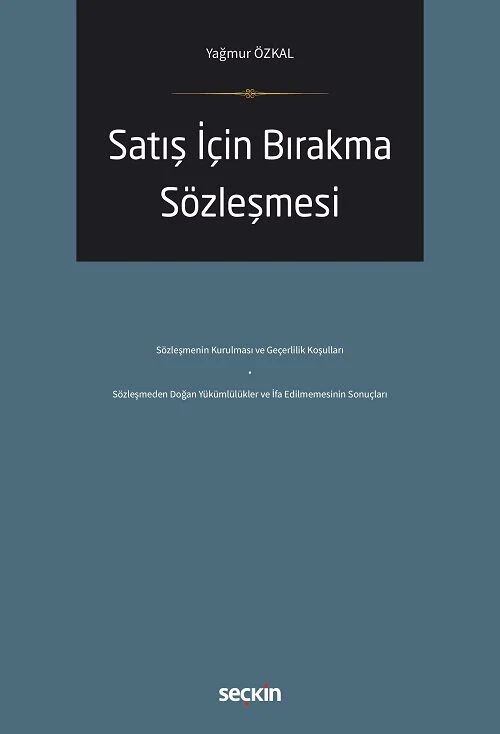 Seçkin Satış İçin Bırakma Sözleşmesi - Yağmur Özkal Seçkin Yayınları