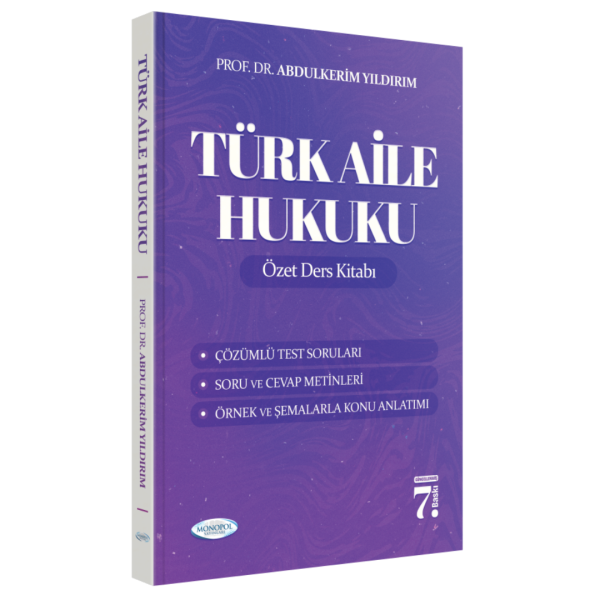 Monopol Yayınevi Türk Aile Hukuku (Abdulkerim Yıldırım)