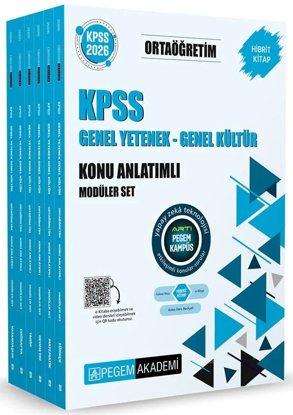 Pegem Yayınları 2026 KPSS Lise Ortaögretim Konu Anlatımlı Modüler Set