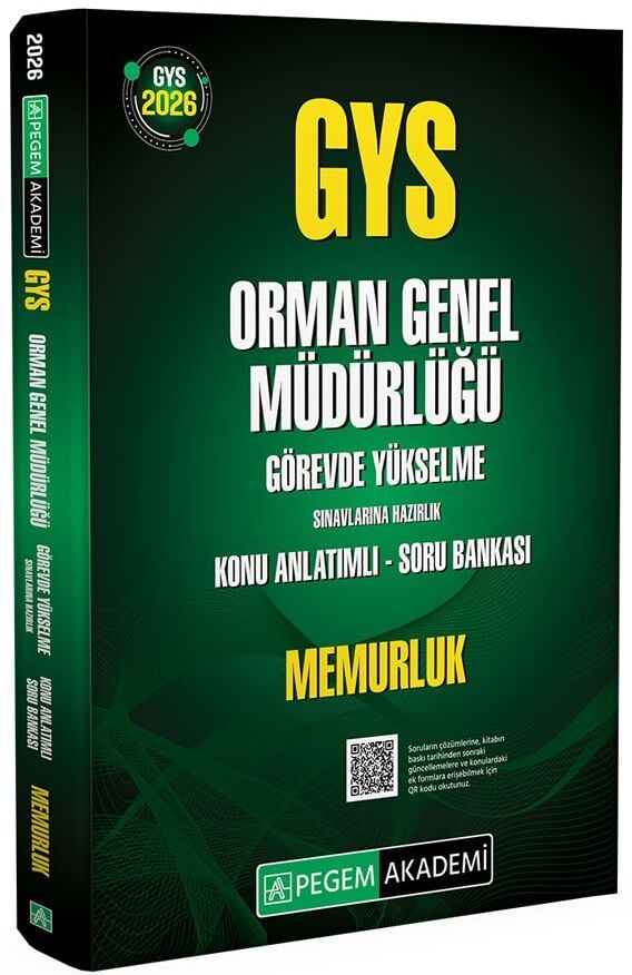 Pegem 2026 GYS Orman Genel Müdürlüğü Memurluk Konu Anlatımlı Soru Bankası Görevde Yükselme Pegem Akademi Yayınları