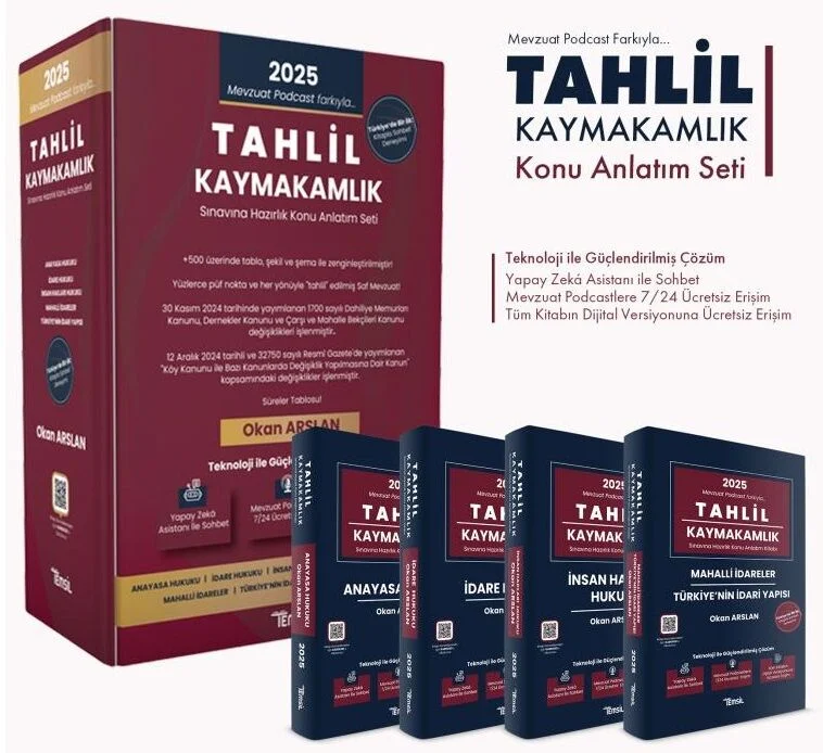 Temsil 2025 TAHLİL Kaymakamlık Konu Anlatımı Modüler Set - Okan Arslan Temsil Yayınları