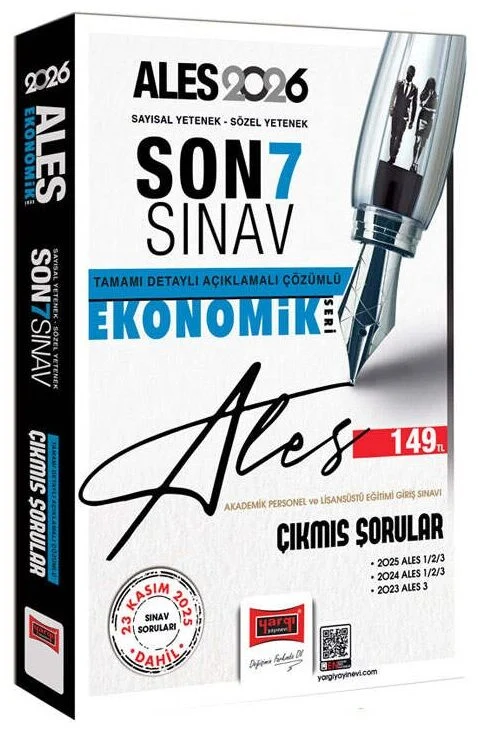 Yargı 2026 ALES Çıkmış Sorular Son 7 Sınav Çözümlü Ekonomik Seri