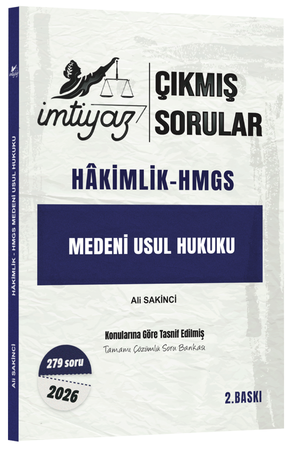 İmtiyaz 2026 Hakimlik HMGS Medeni Usul Hukuku Çıkmış Sorular Çözümlü 2. Baskı - Ali Sakinci İmtiyaz Yayıncılık