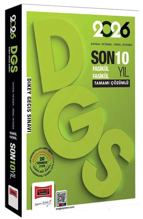 Yargı 2026 DGS Çıkmış Sorular Son 10 Yıl Fasikül Çözümlü Yargı Yayınları