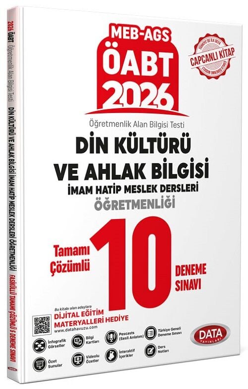 Data 2026 ÖABT MEB-AGS Din Kültürü Öğretmenliği 10 Deneme Çözümlü Data Yayınları