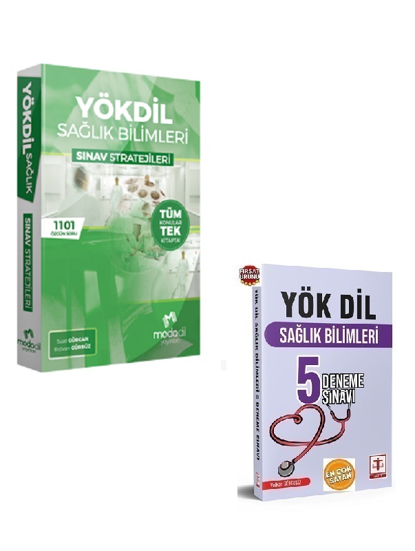 Modadil Yayınları YÖKDİL SAĞLIK BİLİMLERİ SINAV STRATEJİLERİ-Tercih Sağlık Bilimleri 5 Deneme Seti(2LiSet)