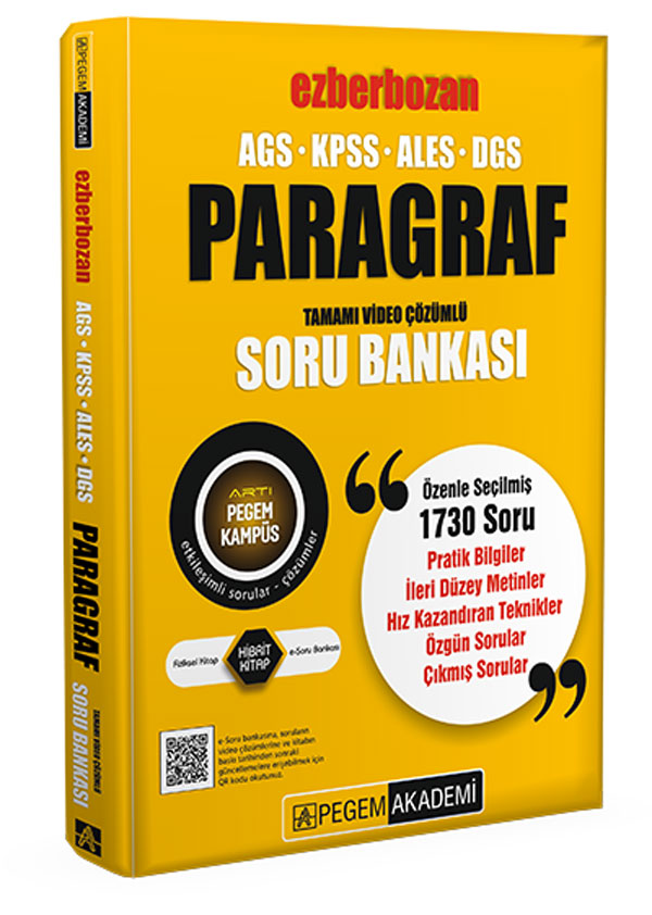 2026 AGS-KPSS-ALES-DGS Ezberbozan Paragraf Tamamı Video Çözümlü Soru Bankası