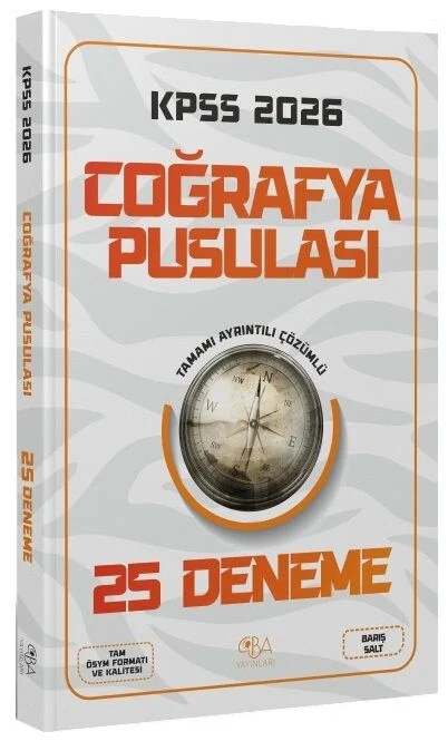 CBA Yayınları 2026 KPSS Coğrafya Pusulası 25 Deneme Çözümlü - Barış Salt CBA Yayınları