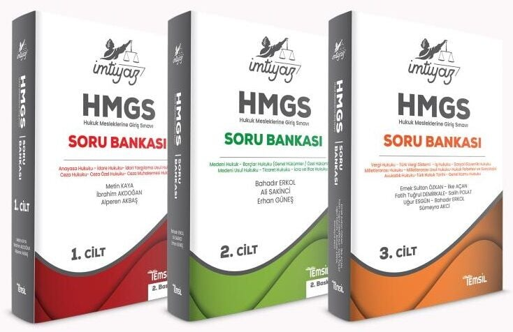 Temsil Yayınları İMTİYAZ HMGS Soru Bankası 3 Cilt Set (Metin Kaya, Ali Sakinci, Bahadır Erkol)