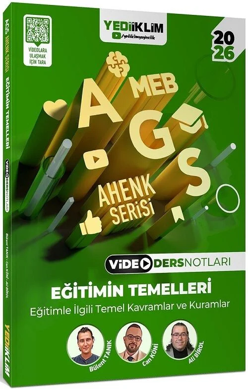 Yediiklim 2026 MEB-AGS Eğitimin Temelleri Video Ders Notları Ahenk Serisi - Ali Birol, Bülent Tanık, Can Köni Yediiklim Yayınları