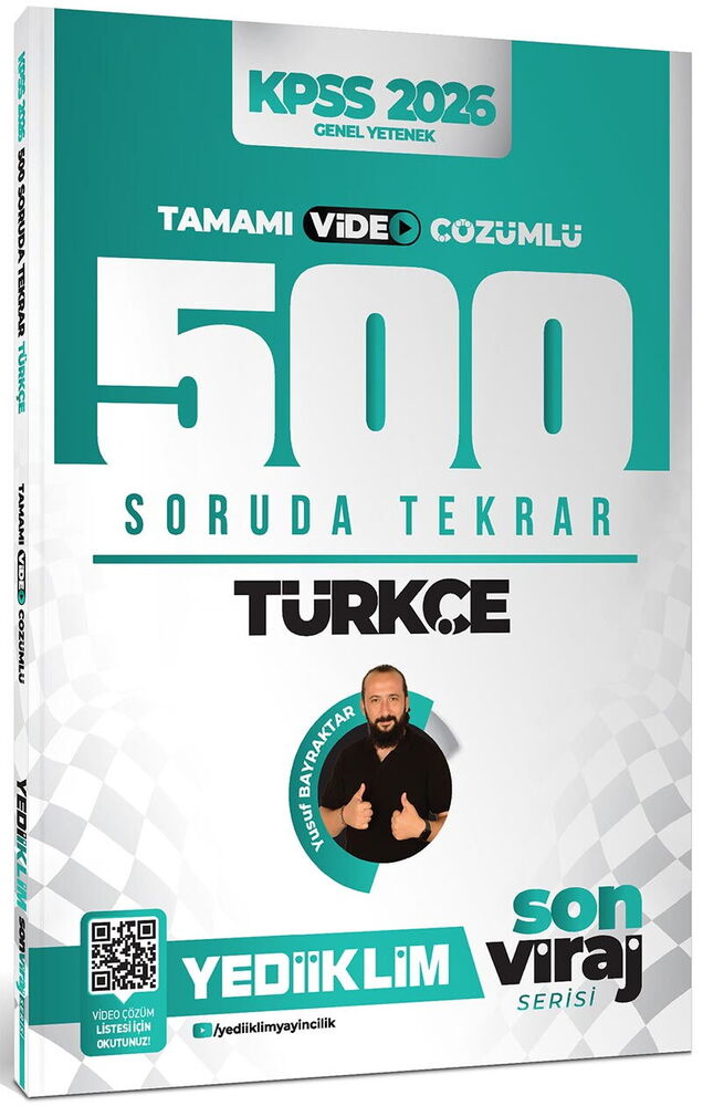 Yediiklim 2026 Kpss Son Viraj Serisi Türkçe Tamamı Video Çözümlü 500 Soruda Genel Tekrar Kampı