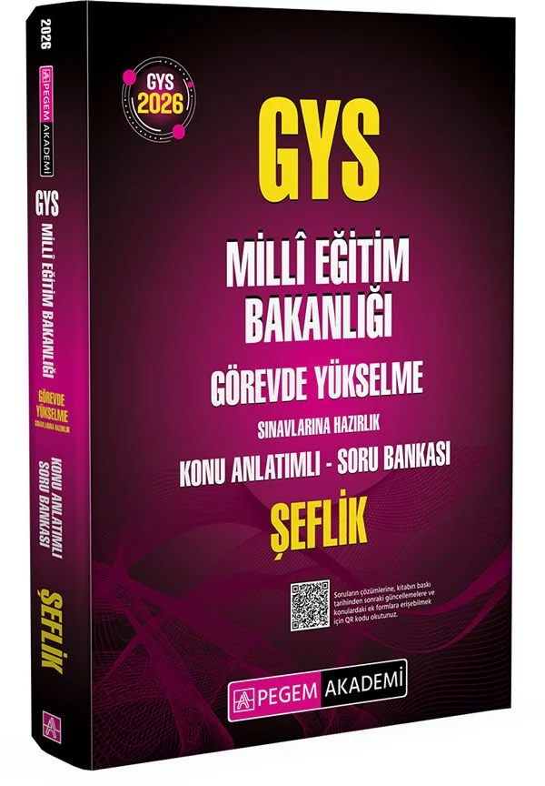 Pegem 2026 GYS MEB Milli Eğitim Bakanlığı Şeflik Konu Anlatımlı Soru Bankası Görevde Yükselme